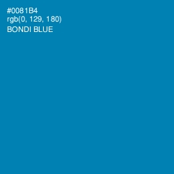 #0081B4 - Bondi Blue Color Image